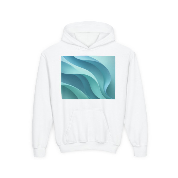 Ethereal Wave Flow - Youth Heavy Blend Hooded Sweatshirt