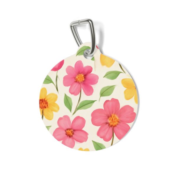 Whimsical Garden Blooms - Pet Tag