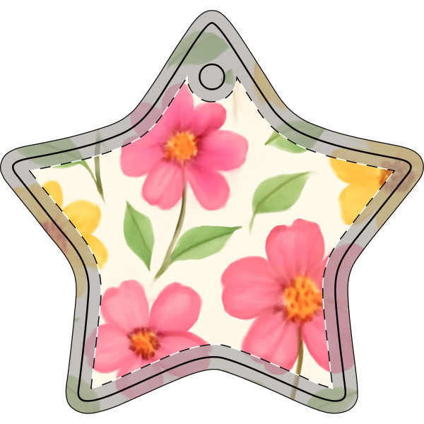 Whimsical Garden Blooms - Ceramic Ornament