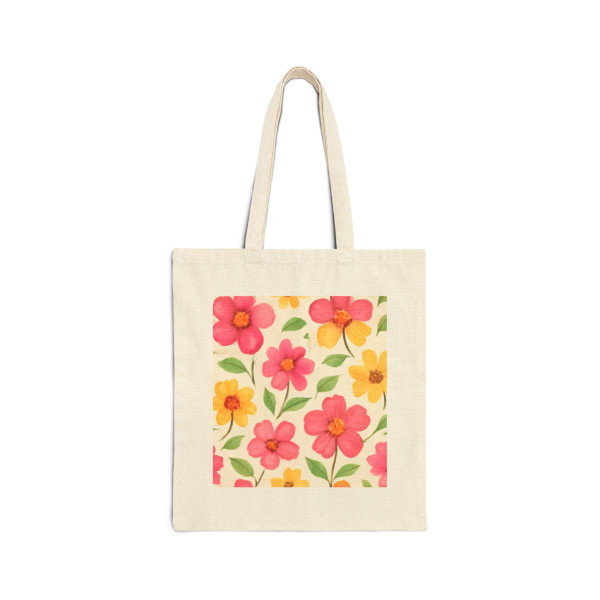 Whimsical Garden Blooms - Cotton Canvas Tote Bag