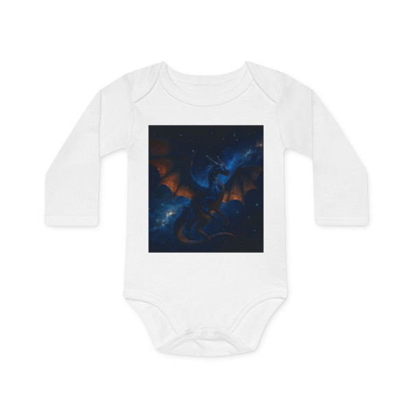 Celestial Flame Wyrm - Baby Long-Sleeve Organic Bodysuit