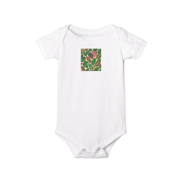 Tropical Leaf Symphony - Infant Jersey One Piece