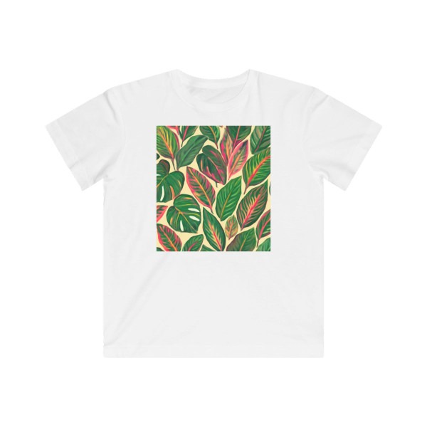 Tropical Leaf Symphony - Kids Fine Jersey Tee