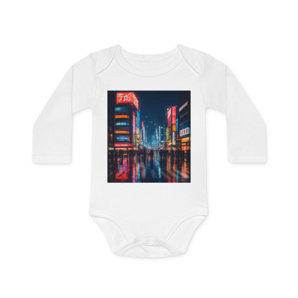 Tokyo Neon Nights - Baby Long-Sleeve Organic Bodysuit