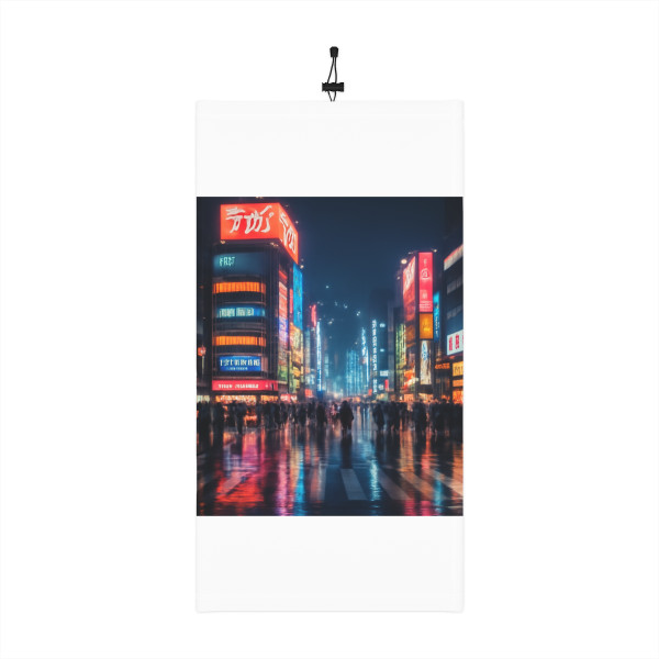 Tokyo Neon Nights - Winter Neck Gaiter With Drawstring