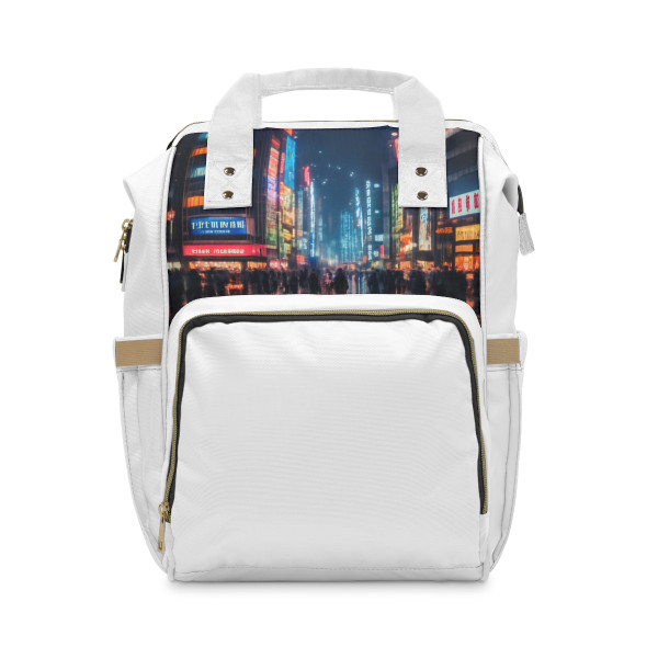 Tokyo Neon Nights - Multifunctional Diaper Backpack