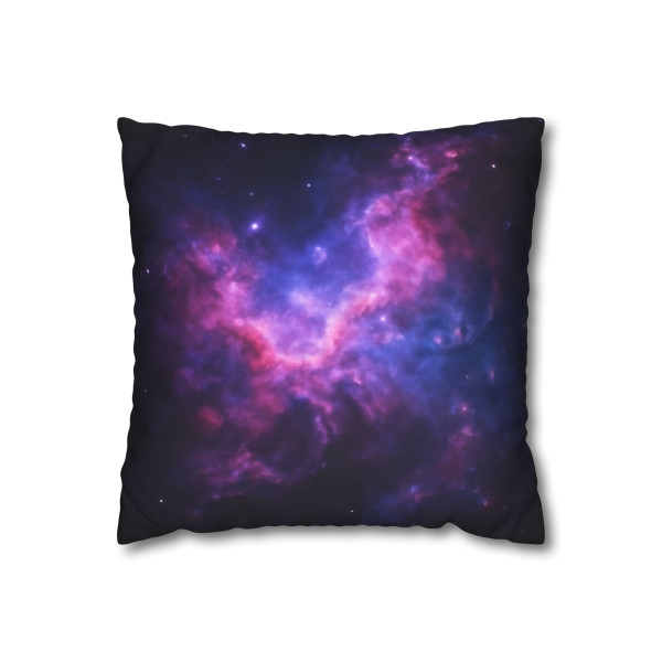 Ethereal Nebula Whispers - Square Poly Canvas Pillowcase