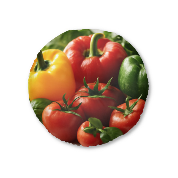 Harvest Bounty Medley - Tufted Floor Pillow, Round