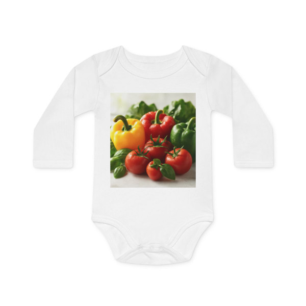 Harvest Bounty Medley - Baby Long-Sleeve Organic Bodysuit