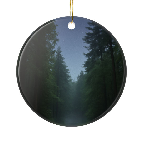 Twilight Forest Whisper - Ceramic Ornaments, 2-Side Print