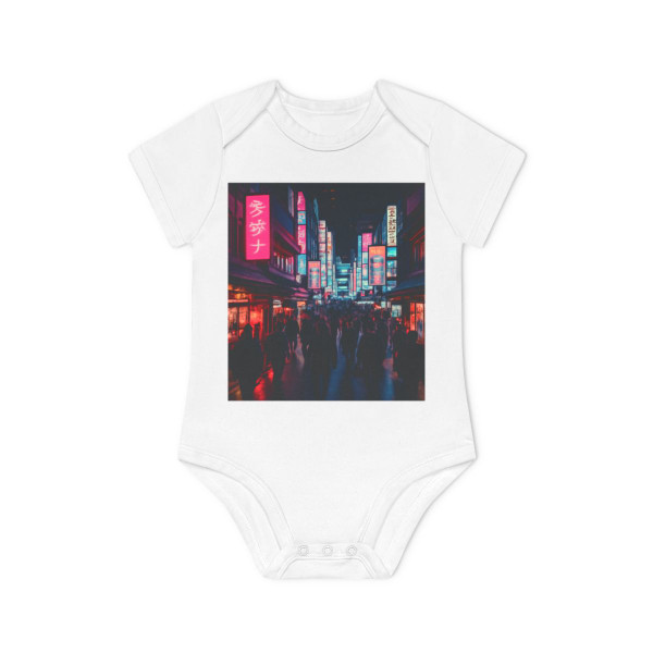 Tokyo Neon Vibes - Baby Organic Short Sleeve Bodysuit