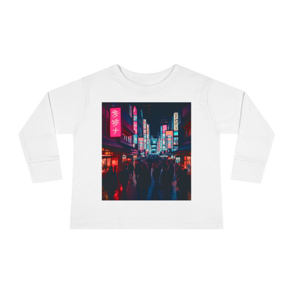 Tokyo Neon Vibes - Toddler Long Sleeve Tee
