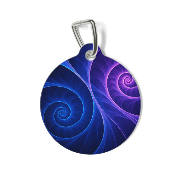 Fractal Wave Fusion - Pet Tag