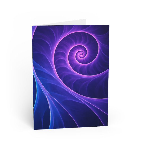 Fractal Wave Fusion - Greeting Cards