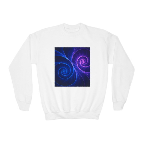 Fractal Wave Fusion - Youth Crewneck Sweatshirt