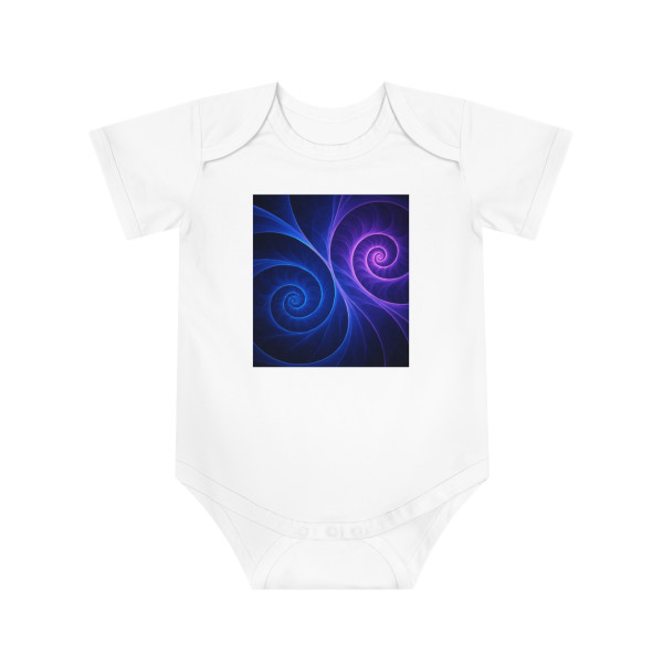 Fractal Wave Fusion - Baby Short Sleeve Bodysuit