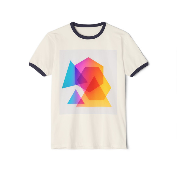 Prismatic Interlace - Unisex Cotton Ringer T-Shirt