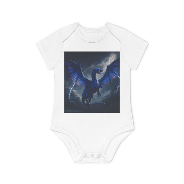 Celestial Storm Wyrm - Baby Organic Short Sleeve Bodysuit