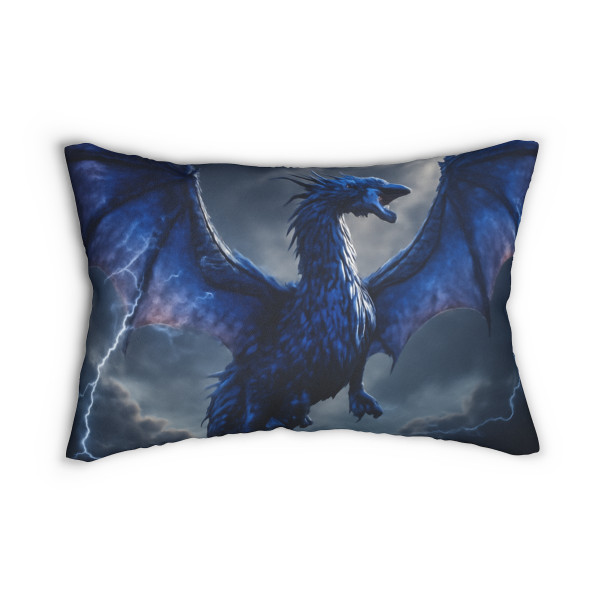 Celestial Storm Wyrm - Spun Polyester Lumbar Pillow