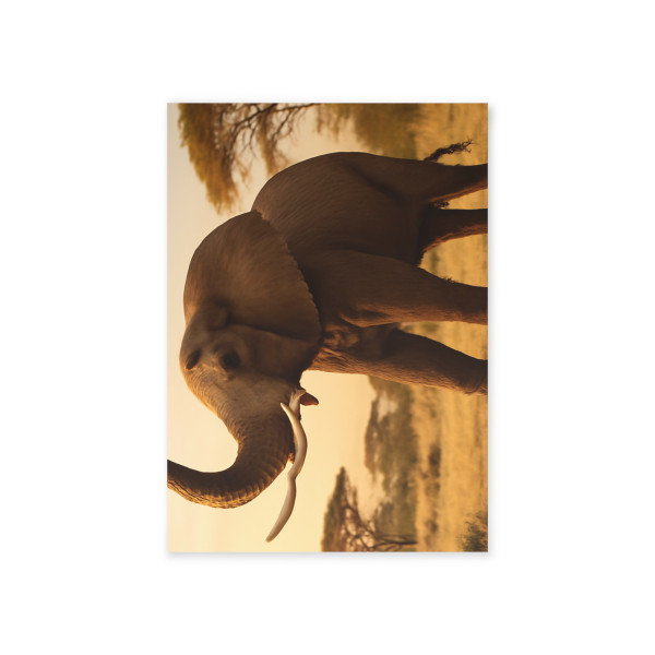 Graceful Elephant Dance - Holiday Cards (Two-sided print)