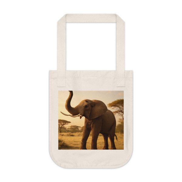 Graceful Elephant Dance - Organic Canvas Tote Bag