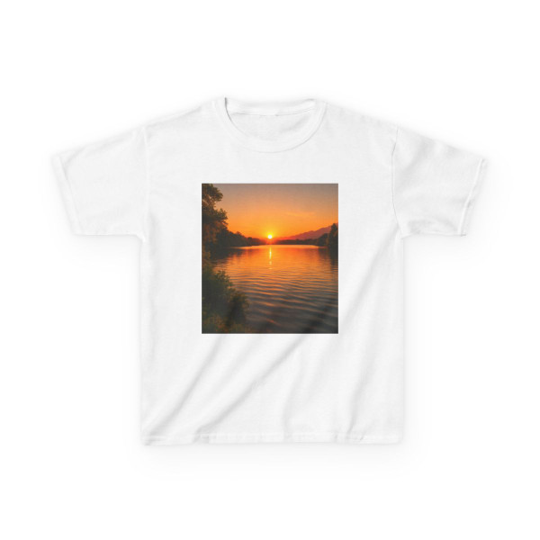 Golden Hour Over Lake - Kids Heavy Cotton™ Tee