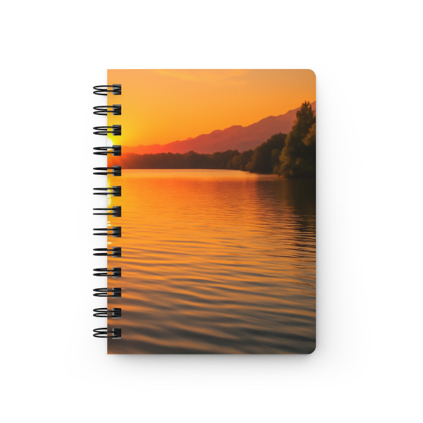 Golden Hour Over Lake - Spiral Bound Journal
