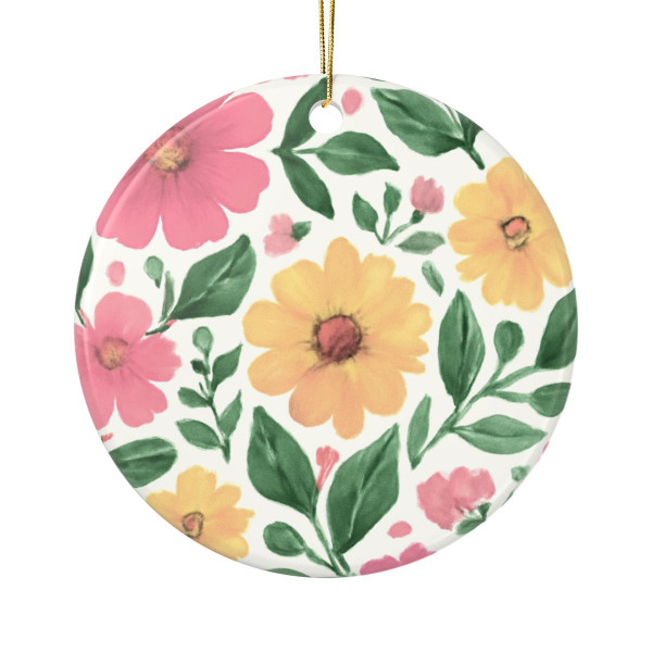 Whimsical Garden Escape - Ceramic Ornaments, 2-Side Print