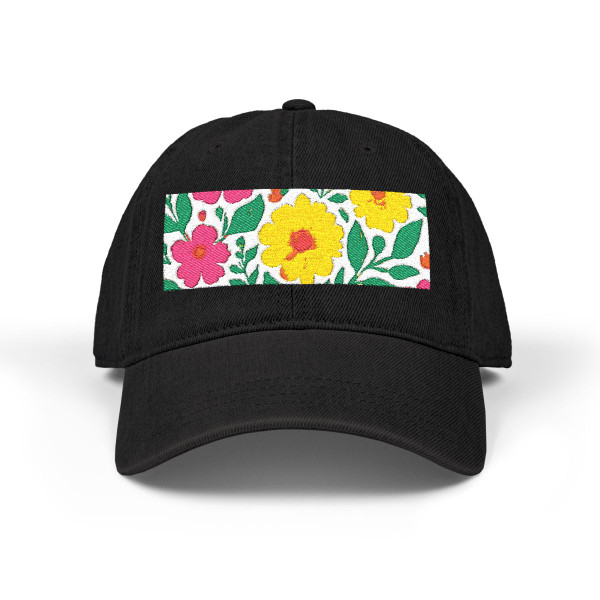 Whimsical Garden Escape - Denim Hat (Embroidery)