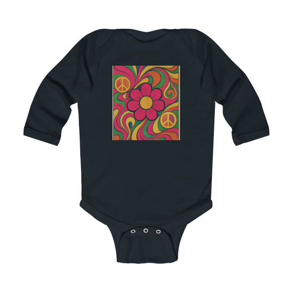 Groovy Flower Power - Infant Long Sleeve Bodysuit