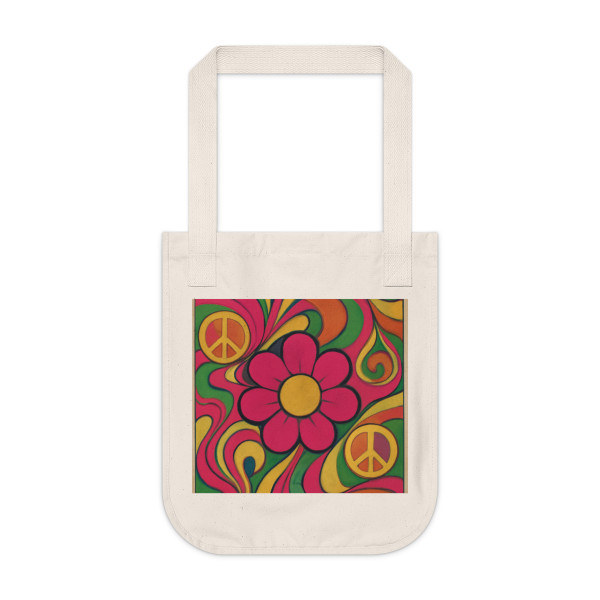 Groovy Flower Power - Organic Canvas Tote Bag
