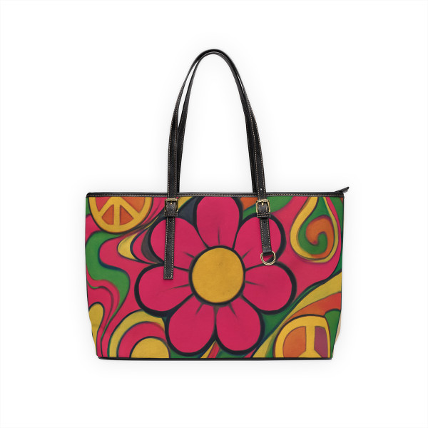 Groovy Flower Power - PU Leather Shoulder Bag