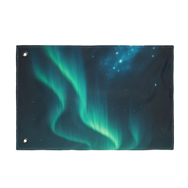 Galactic Aurora Waves - Double Sided Flag