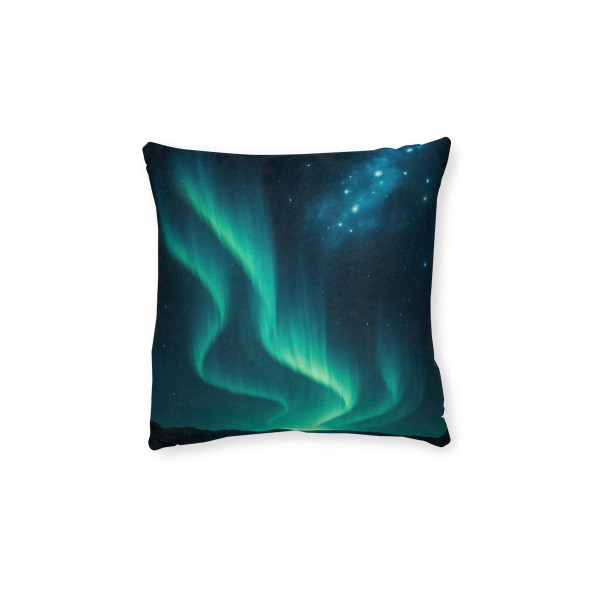 Galactic Aurora Waves - Square Pillow
