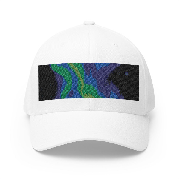 Galactic Aurora Waves - Closed-Back Structured Cap (Embroidery)