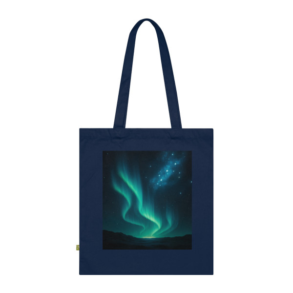 Galactic Aurora Waves - Organic Cotton Tote Bag