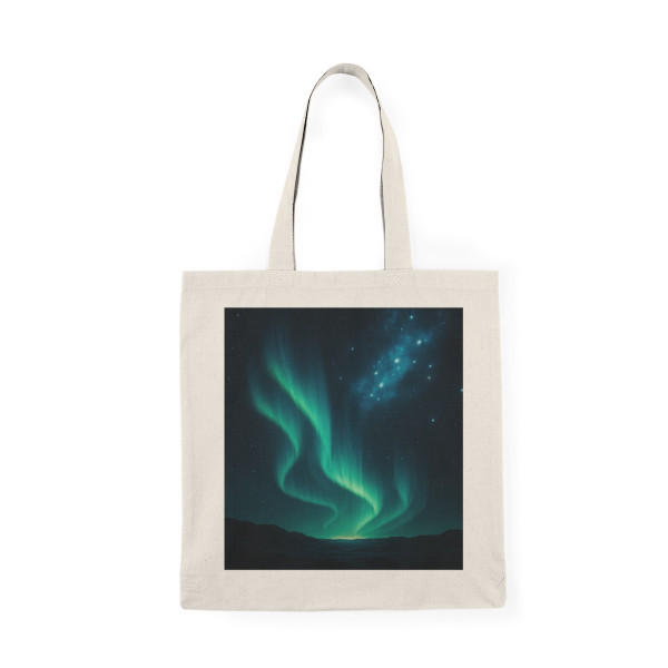 Galactic Aurora Waves - Natural Tote Bag