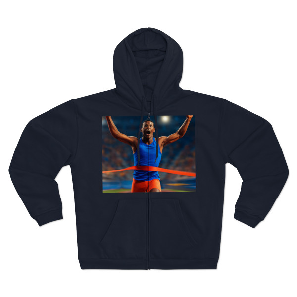 Victory Sprint Moment - Unisex Hooded Zip Sweatshirt
