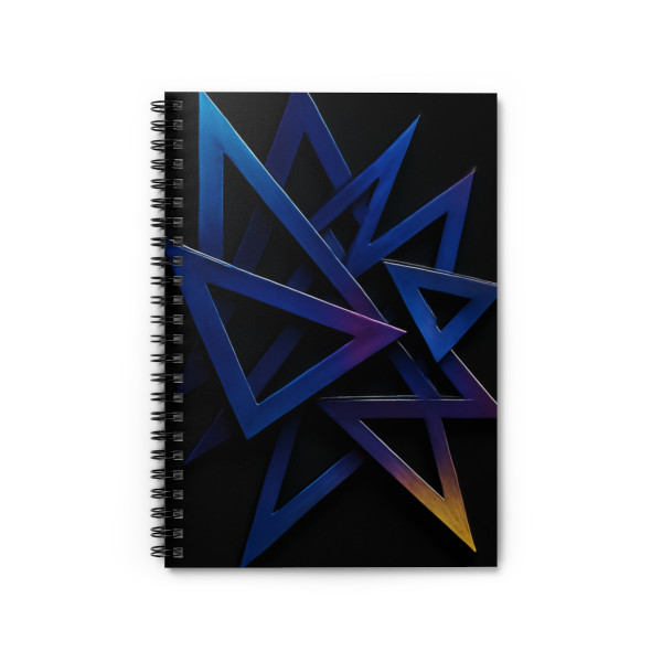 Cosmic Triangle Flow - Spiral Notebook - Ruled Line