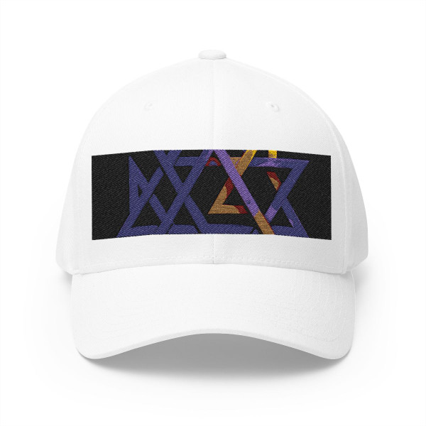 Cosmic Triangle Flow - Closed-Back Structured Cap (Embroidery)