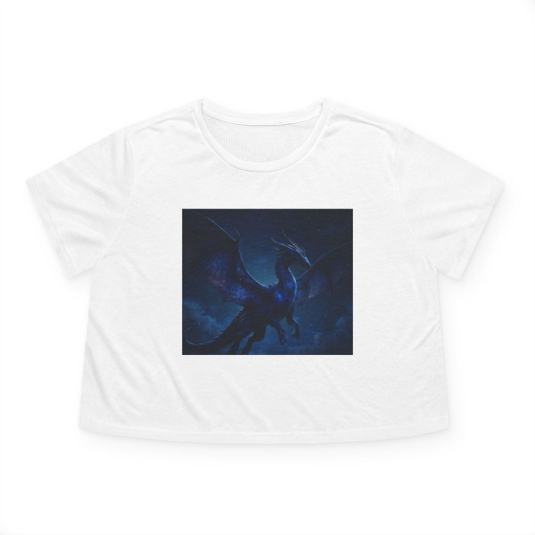 Celestial Night Wyrm - Women's Flowy Cropped Tee
