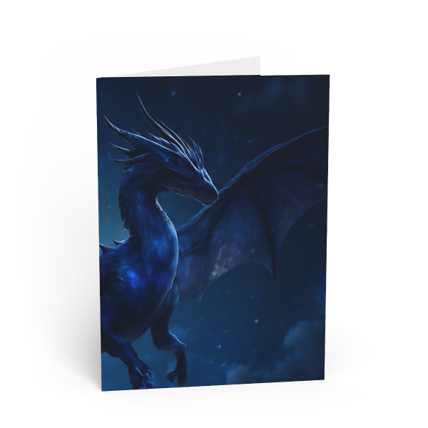 Celestial Night Wyrm - Greeting Cards