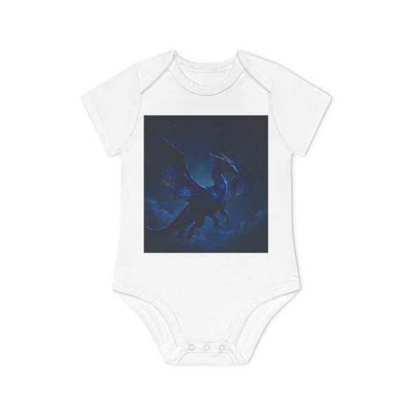 Celestial Night Wyrm - Baby Organic Short Sleeve Bodysuit