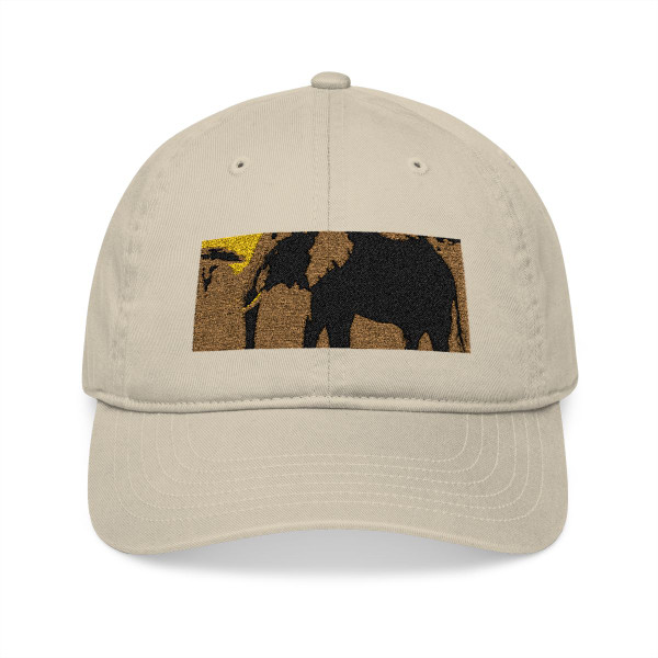 Majestic Elephant Grace - Organic Baseball Cap (Embroidery)