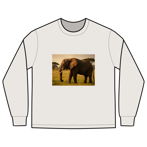 Majestic Elephant Grace - Men's Heavy Faded Long Sleeve Tee