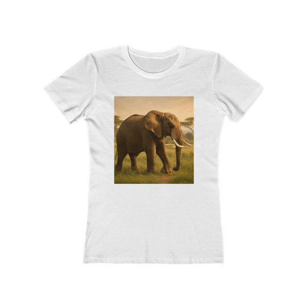 Majestic Elephant Grace - The Boyfriend Tee for Women
