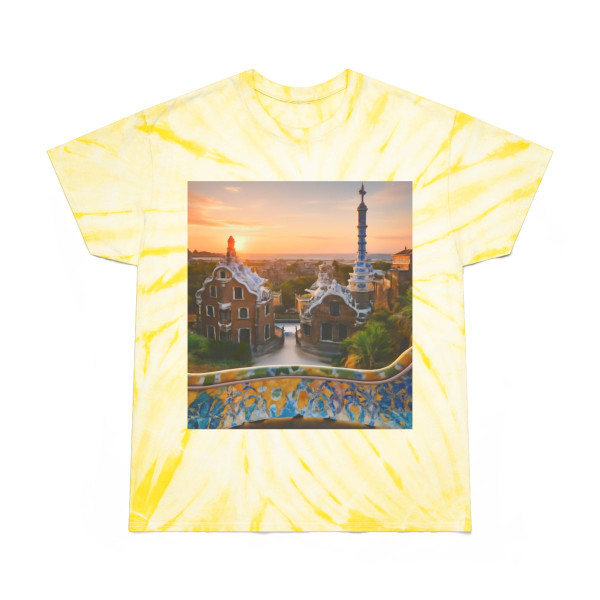 Barcelona Mosaic Dreams - Tie-Dye Tee, Cyclone
