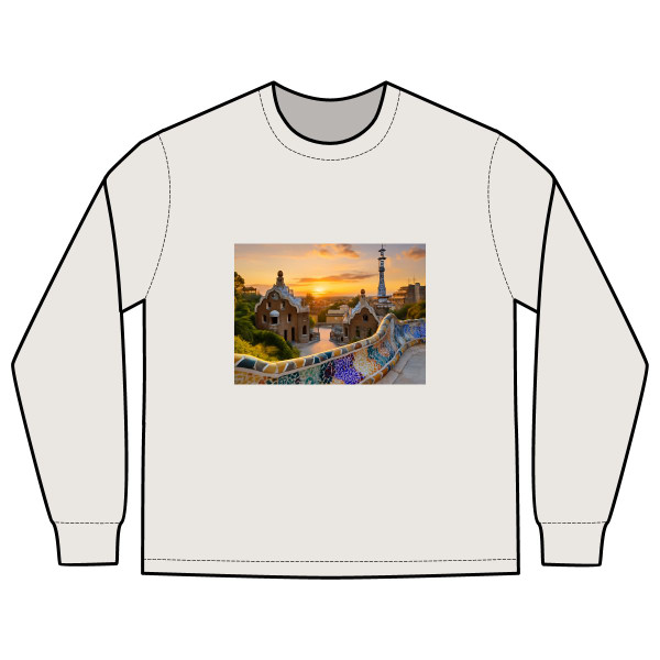 Barcelona Mosaic Dreams - Men's Heavy Faded Long Sleeve Tee