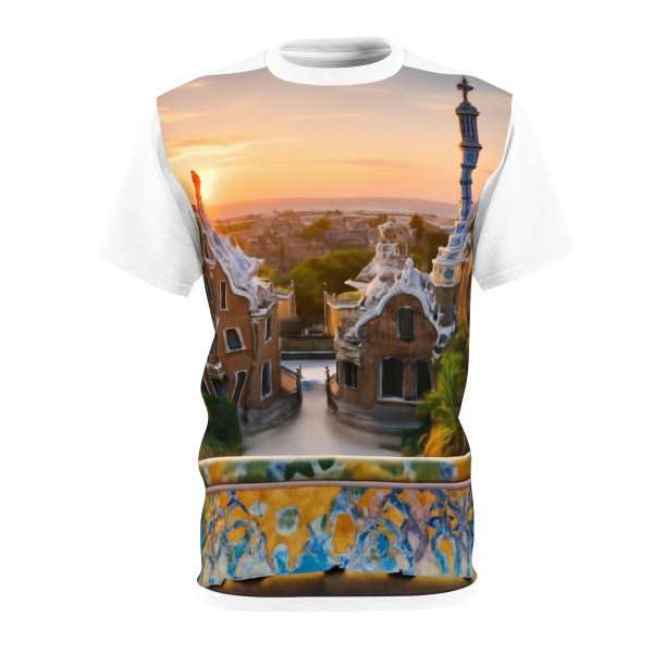 Barcelona Mosaic Dreams - Unisex Cut & Sew Tee (AOP)