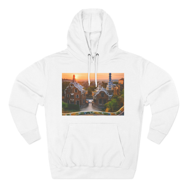 Barcelona Mosaic Dreams - Three-Panel Fleece Hoodie